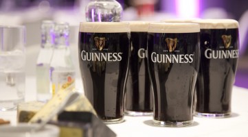 Half time - Guinnesses on table